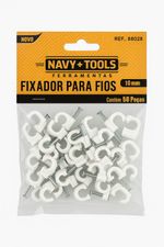 FIXADOR PARA FIOS E CABOS 10MM PACOTE C/50 PEÇAS