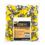 ABRAÇADEIRA DE METAL COM BORBOLETA PCT C/100 PEÇAS