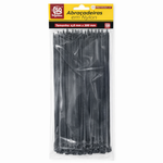Abraçadeira de Nylon Preta 4,8mm x 300mm - Kit com 100 Un