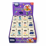 Borracha Escolar Com Estampa – Display com 36 Unidades