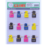 CADEADO COLORIDO 20MM CART C/12 UN