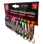CHAVEIRO MOSQUETÃO DE METAL CART C/12 UN