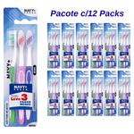 ESCOVA DENTAL MÉDIA PCT C/12 PACKS (36 UNIDADES)