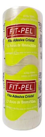 FITA ADESIVA TRANSPARENTE  18X50 FIT-PEL