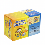 GUACHE TÊMPERA C/6 UN (15ML CADA )