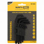 JOGO DE CHAVE TORX CURTA C/9 PEÇAS 