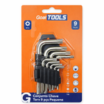 Jogo de Chaves Torx Curta T10 a T50 – Kit com 9 Peças em Aço