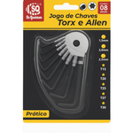 JOGO DE CHAVES TORX E ALLEN C/8 PEÇAS
