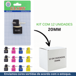 KIT C/12 UN CADEADO COLORIDO 20MM CART INDIVIDUAL