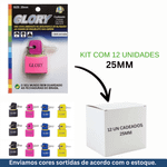 KIT C/12 UN CADEADO COLORIDO 25MM CART INDIVIDUAL