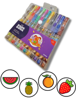KIT CANETAS EM GEL CHEIRINHO DE FRUTAS C/12 UN
