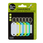 KIT CHAVEIROS COM IDENTIFICADOR BLISTER C/6 PEÇAS