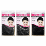 Kit com 12 Toucas Wig Cap Preta – Touca para Peruca com Alta Elasticidade