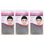 Kit com 12 Toucas Wig Cap Preta – Touca para Peruca com Alta Elasticidade