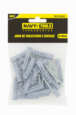 KIT DE PARAFUSOS COM BUCHA 10 x 50MM (20 SETS)