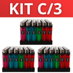 KIT ISQUEIRO CHAMA COLORIDO- INMETRO E CÓDIGO DE BARRA