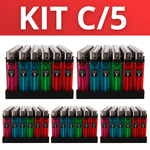 KIT ISQUEIRO CHAMA COLORIDO- INMETRO E CÓDIGO DE BARRA