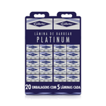 Lamina Barbear Gillette Platinum Aço Inoxidável c/100