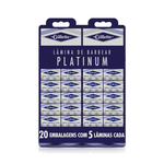 Lamina Barbear Gillette Platinum Aço Inoxidável c/100