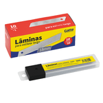 LÂMINA P/ ESTILETE LARGO CX C/10 TUBOS (100 LÂMINAS)