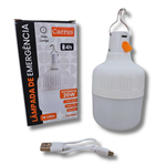 LÂMPADA DE EMERGÊNCIA 20W (16 LEDS) RECARREGÁVEL