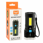 LANTERNA RECARREGÁVEL ALTOMEX C/4 LEDS E LUZ LATERAL-USB