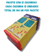 LÁPIS GRAFITE HB COM BORRACHA PCT C/12 (144 UN POR PCT)
