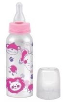 MAMADEIRA RETA CRISTAL 240ML C/DESENHO C/6 UN