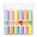 MARCADOR DE TEXTO DUPLO DINOSSAUROS PACOTE C/6 UN