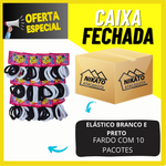 MASTER C/10 PACOTES DE  ELÁSTICO P/ CABELO PRETO E BRANCO