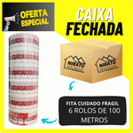 MASTER FITA ADESIVA CUIDADO FRÁGIL 100X45   C/6 ROLOS
