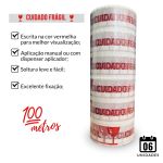 MASTER FITA ADESIVA CUIDADO FRÁGIL 100X45   C/6 ROLOS