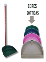 PÁ PARA LIXO COM CABO DE 80CM CORES SORTIDAS