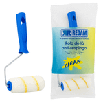 ROLO DE LÃ ANTI-RESPINGO DE 09CM C/CABO (BRANCO) REDAM