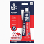 Silicone Acético Incolor Polyfort 50g – Uso Interno e Externo