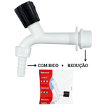 TORNEIRA P/TANQUE CURTA COM BICO E REDUÇÃO - 01 PÇ