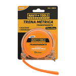 TRENA MÉTRICA TRANSPARENTE 7,5M X 25MM