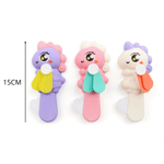 Ventilador Manual Unicórnio Infantil – Pacote com 3 Peças | Cores Sortidas