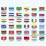 Adesivo - Mapa Flags
