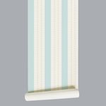 Papel de Parede - Listrado com Quadrados Amarelos
