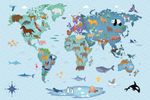 Tapete Playmat - Mapa Animal Planet