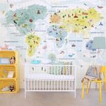 Papel de Parede - Mapa Sonho em Aquarela
