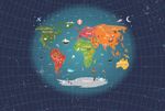 Papel de Parede - Mapa Terra no Espaço