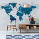 Papel de Parede - Mapa Índigo