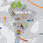 Papel de Parede - Mapa Grafite