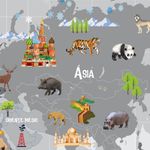 Papel de Parede - Mapa Grafite