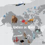 Papel de Parede - Mapa Grafite