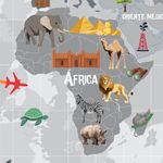 Papel de Parede - Mapa Grafite