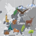 Papel de Parede - Mapa Grafite