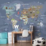 Papel de Parede - Mapa Blue Marine